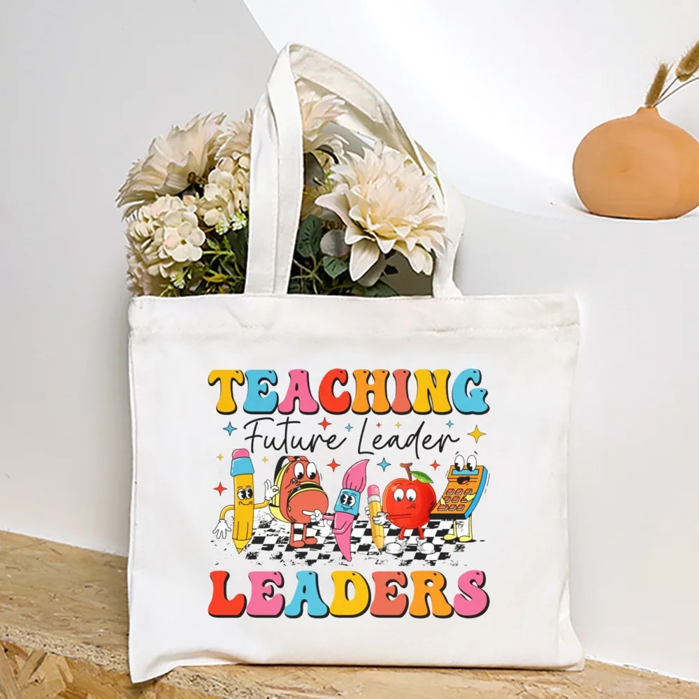 Teacher Future Leader Handbag Multi Functional Canvas Handbag End of Semester Retired Teacher Thanks for Creative Gifts