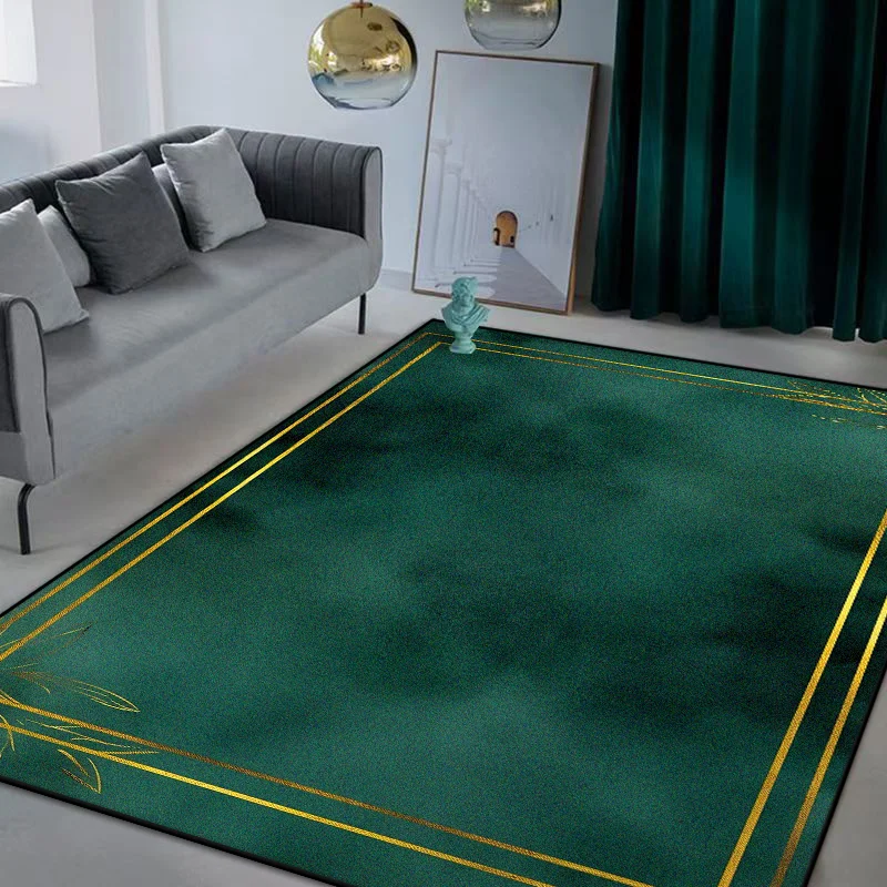 

Modern Green CARPET FOR LIVE ROOM Luxury Home Decoration Bedroom Customizable Rugs Non-slip Washable Antiskid Floor Mats Lounge