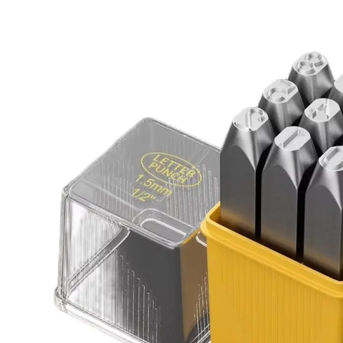 Steel Stamp Set Alphabet Number Punch 1.5-5mm Hardened Metal Lettering Tool For Wood Leather Jewelry Making Craft Hand Tools