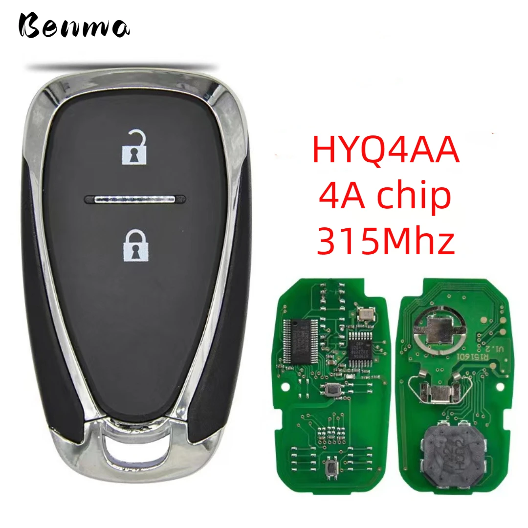 Benma- for chevrolet control key XL, Malibu, Camaro, Cruze, Spark,  315Mhz 4A Chip HYQ4AA