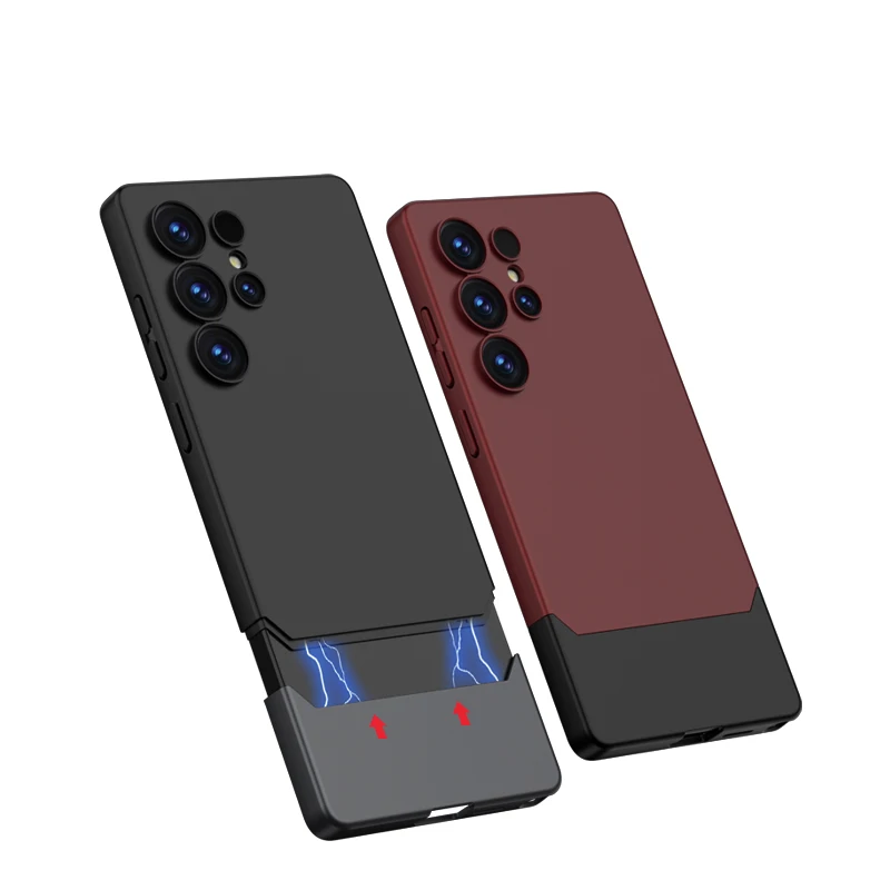 2 in 1 耐衝撃アーマーケースサムスンギャラクシー S25 ウルトラカメラ保護マットプラスチックハードカバーギャラクシー S25 ウルトラケース