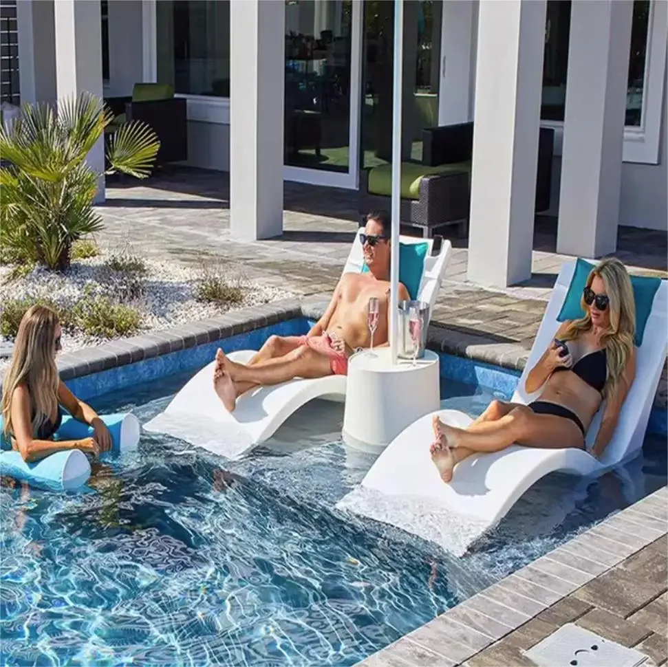 custom size color pool chairs and lounges fiberglass frp fiber glass sun shelf tanning ledge chairs for inside pool