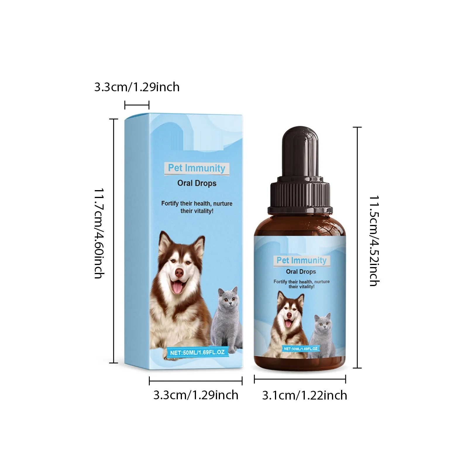 Pet Probiotic Drop Physical Discomfort For Cats And Dogs Oral Bad Breath Pet Care Solution For Dogs And Cats, Plaque In Pet 50ml