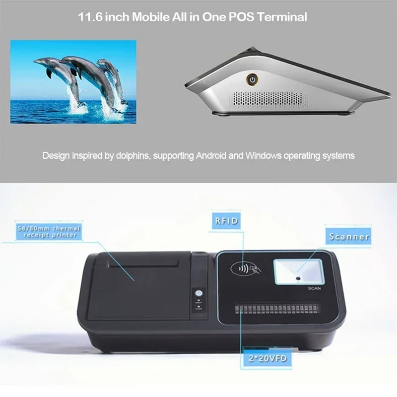 Tcang D1 Android 11 Pos Machine Point of Sale Systems Tablet الكل في واحد أنظمة Pos آلات تسجيل النقدية في السوبر ماركت