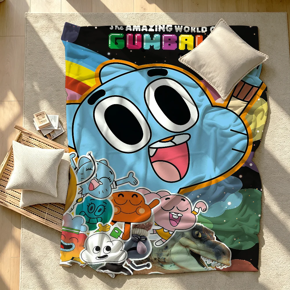 The Amazing World G-Gumball Blanket Soft Warm And Thick Perfect For Bedroom Living Room Bed Sofa Camping Picnic Office Gift