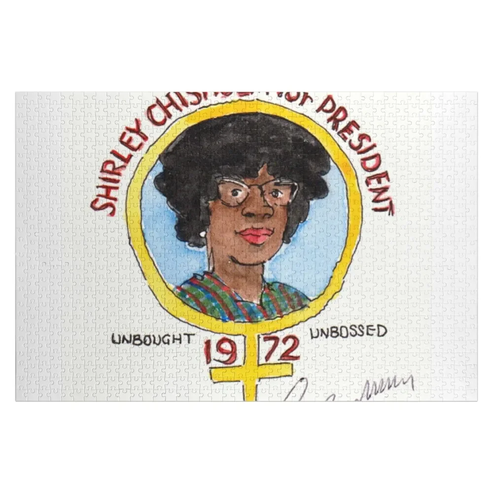 Shirley Chisholm para o presidente cartaz quebra-cabeça diorama acessórios nome personalizado brinquedo infantil animal crianças quebra-cabeça