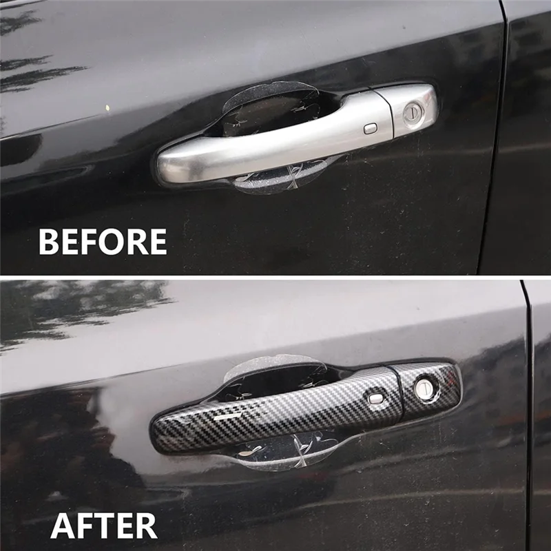 Car Exterior Door Handles Cover Trim For Chrysler 300 300C 2011-2023 Replacement Accessories ABS Carbon Fiber