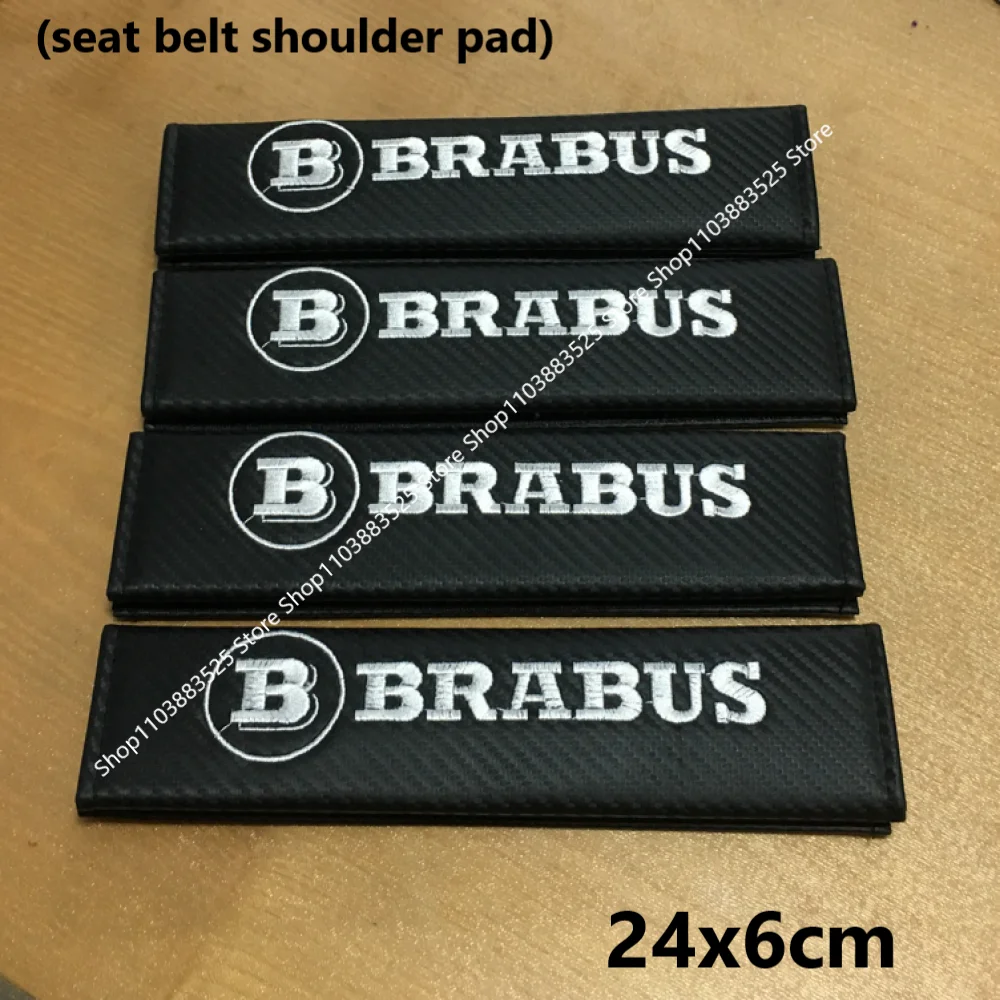 

Protection Carbon Embroidery Technology Car Seat Belt Shoulder for Brabus Smart GLS CLA W464 W221 W176 W204 W205 G65 W213 G350