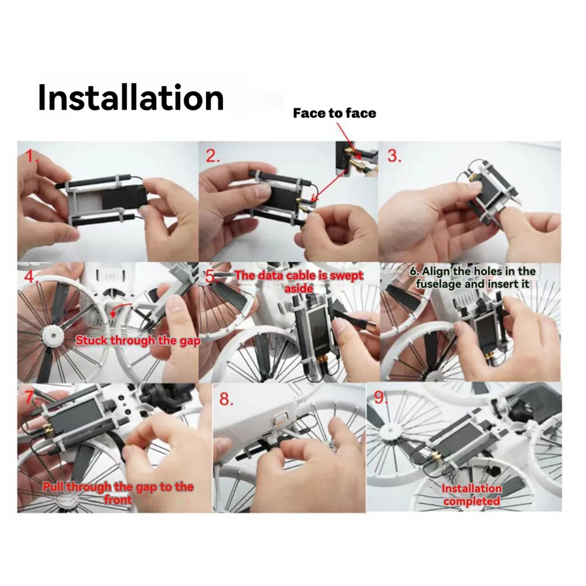 Kit de instalação para módulo DJI Flip 4G, completo com suporte fixo -Y18A