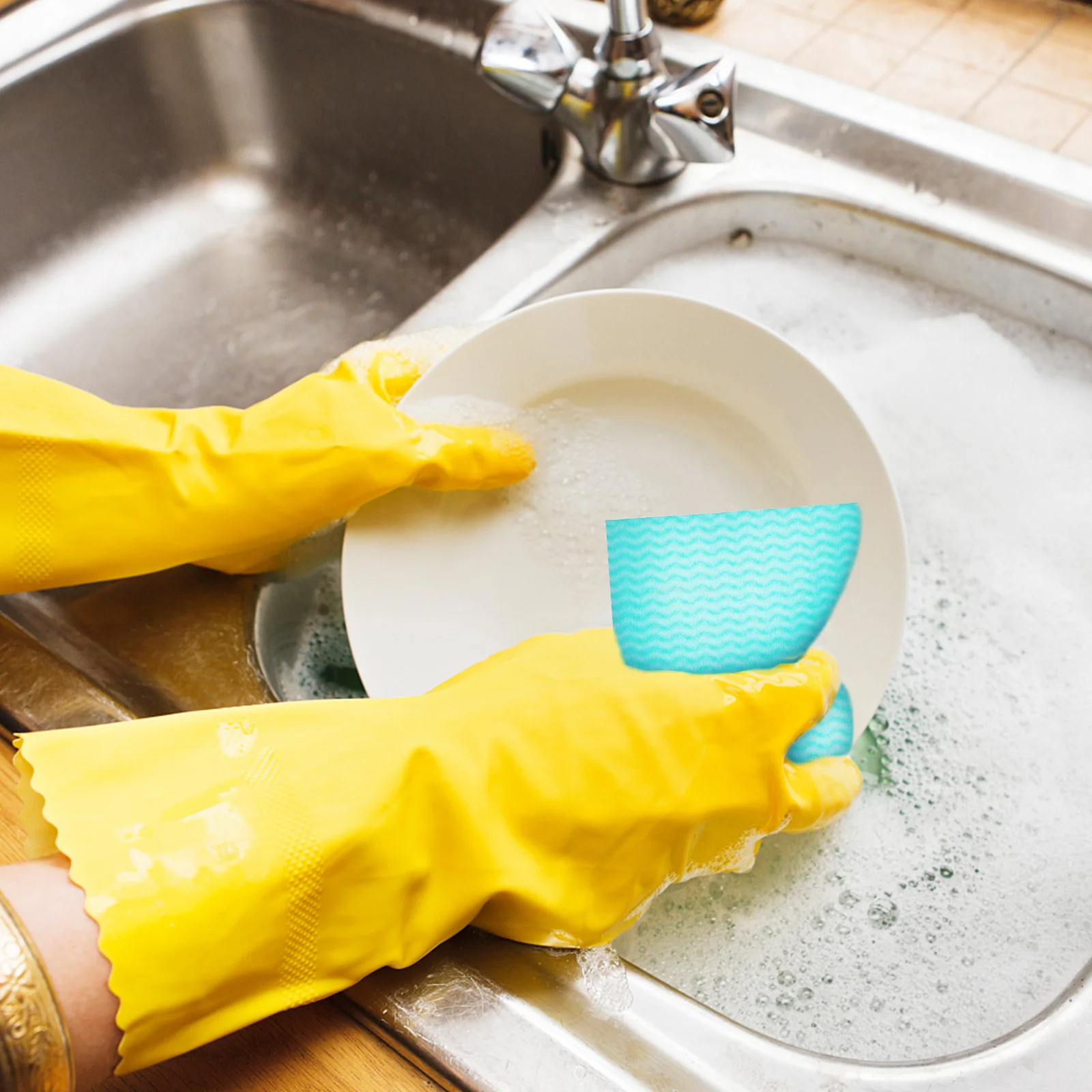 

50Pcs Kitchen Cleaning Cloths Colorful Stripe High Absorbency Gentle Washcloths Reusable Multi Use Dish Rags for Counters Dishes