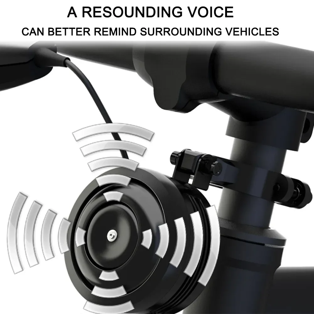 

Новый универсальный громкий звук 125 дБ водонепроницаемый электрический звуковой сигнал для скутера с зарядкой через USB для всех электрических скутеров/BMX/горных велосипедов/велосипедов