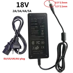 18V 18V2A 18V3A 18V4A 18V5A Transformer 18 Volt Universal Power Adapter Supply AC DC Adaptor EU US UK AU Plug 5.5x2.5mm Source