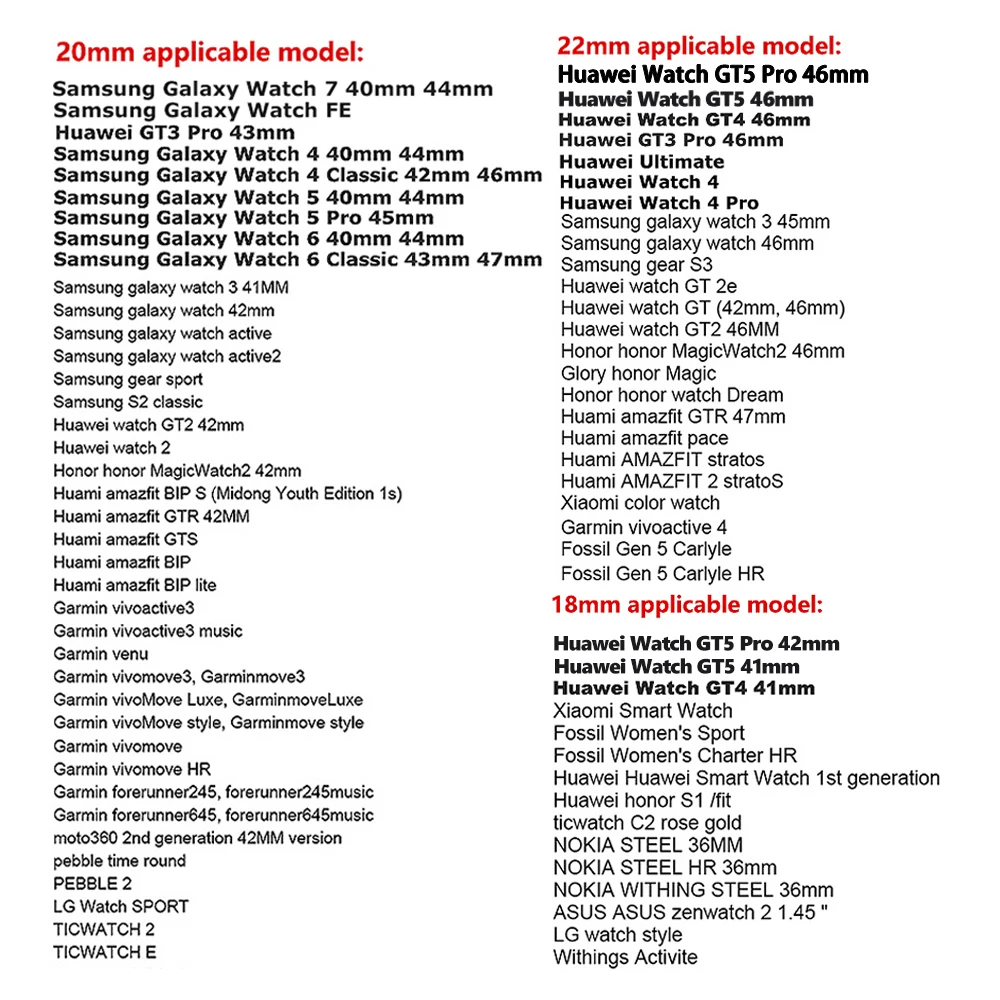 Cinturino universale 20/22mm per Samsung Galaxy 7/6/5/4 44mm 40mm cinturino da uomo in acciaio inossidabile per Huawei GT5 Pro 46mm GT4 5 CORREA