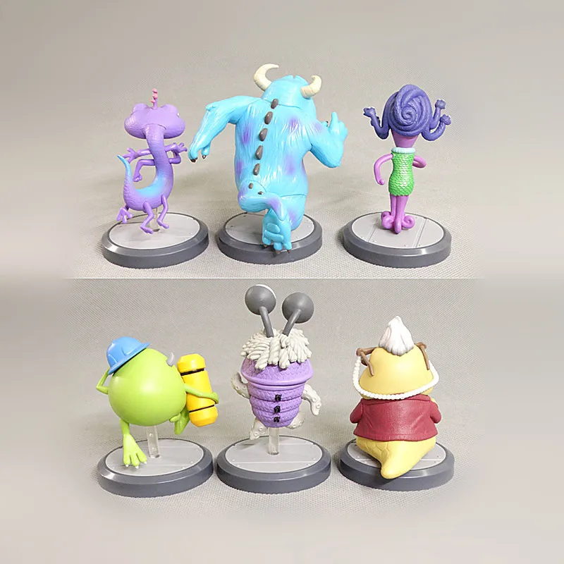 6 Buah/Set Figur Monsters Inc James P. Sullivan Figur Aksi Michael Wozosky Randall Boggs Model Mainan Hadiah