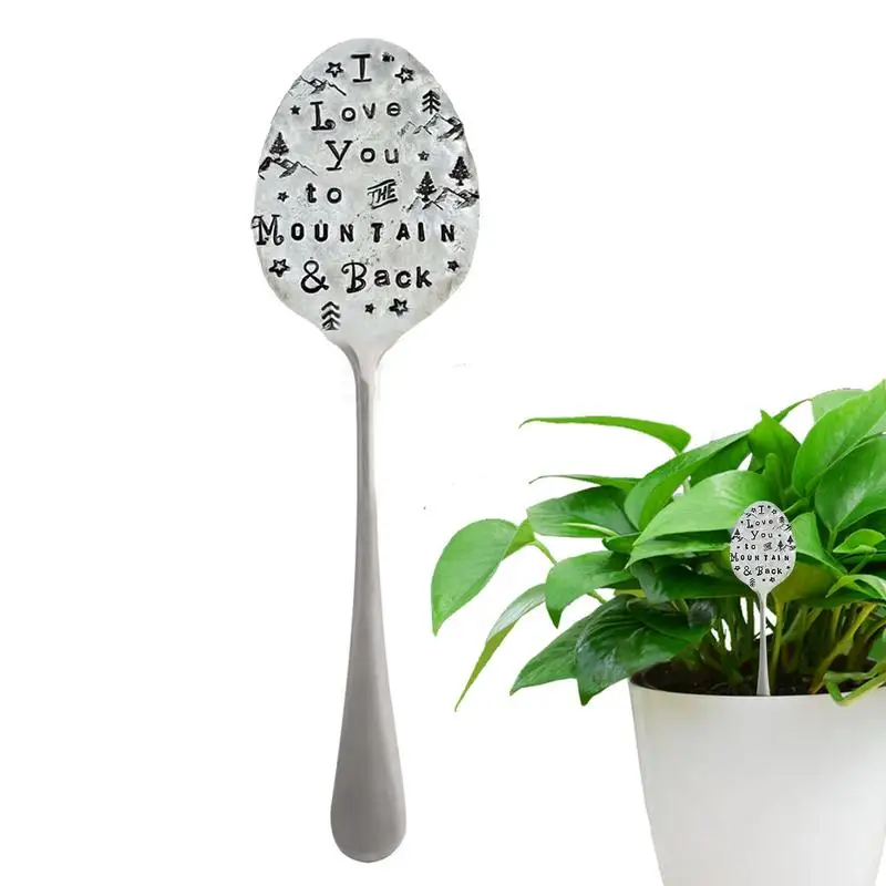 

Craft Garden Marker Friendship Sign Friendship Marker Garden Art Craft Silver Spoon Plant Markers Metal Potted Plants Garden