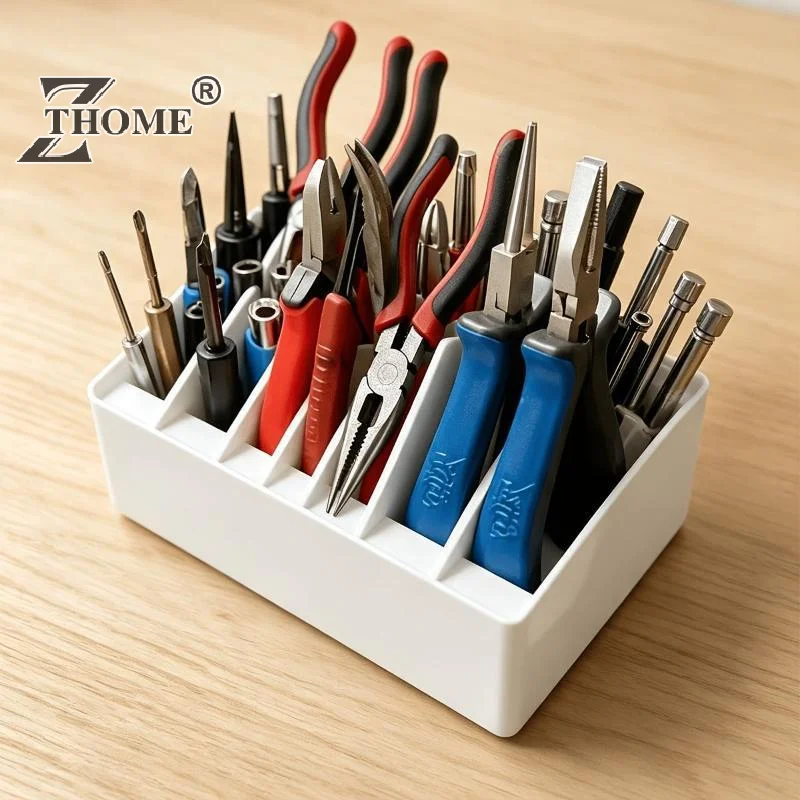 Multi Slot Pliers Storage Rack Desktop Handmade Tool Storage Tray Garage Drawer Electrician Hardware Sorting Stand