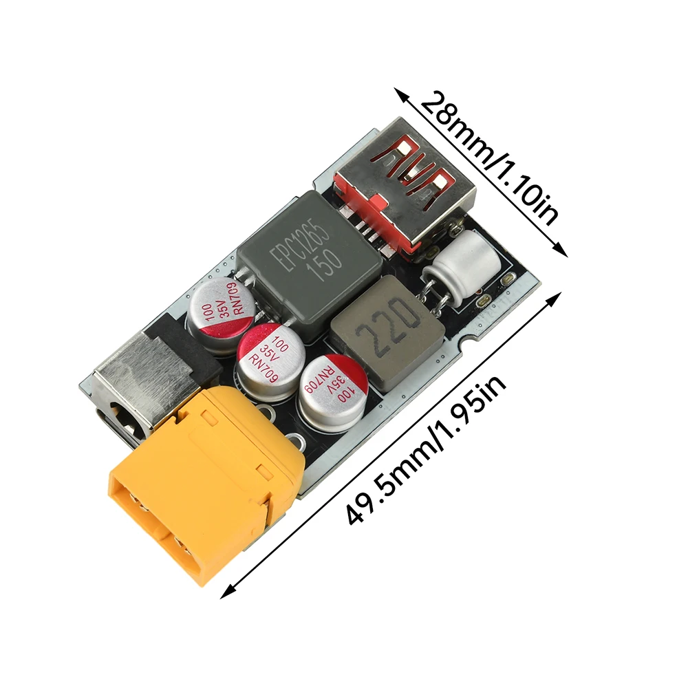 Moduł szybkiego ładowania 140W+65W, wysokiej mocy, PD QC, pełny protokół, DC 9-35V, przetwornica obniżająca napięcie, wiele portów do jednoczesnego ładowania. — zdjęcie produktu 5