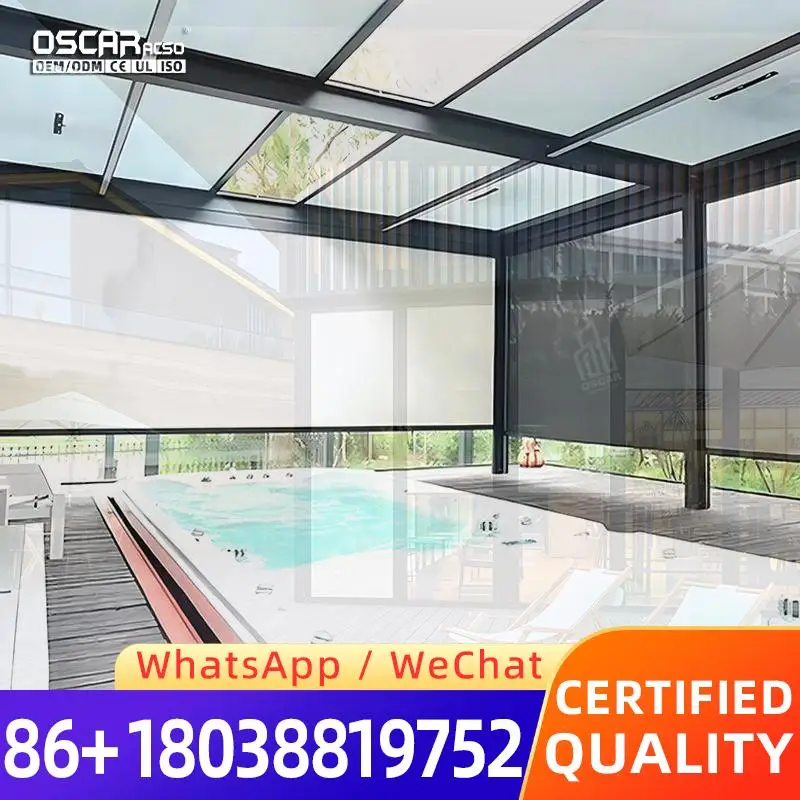 Custom Size Outdoor Aluminum Windproof Multifunction Zip Screen Best Seller for Patio Balcony Garden Rolling shutter