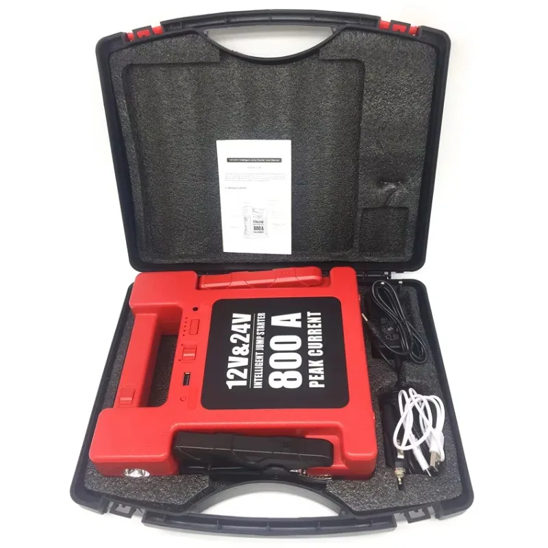 Factory-Start Portable 24000mAh 4000A Car Jump Starter All-in-One 12v/24v Diesel Petrol Engines Emergency Tool Kit Starter