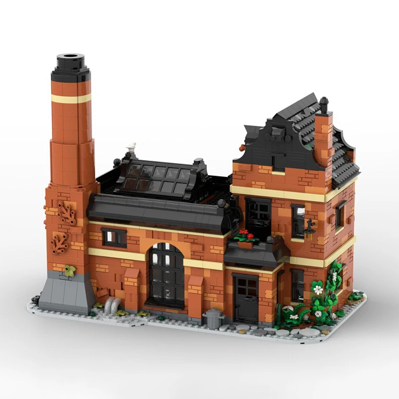 2643pcs MOC Glass Factory Architecture Model Building Blocks Construction Craft Brick 3D Education Creative Assemble Birthday