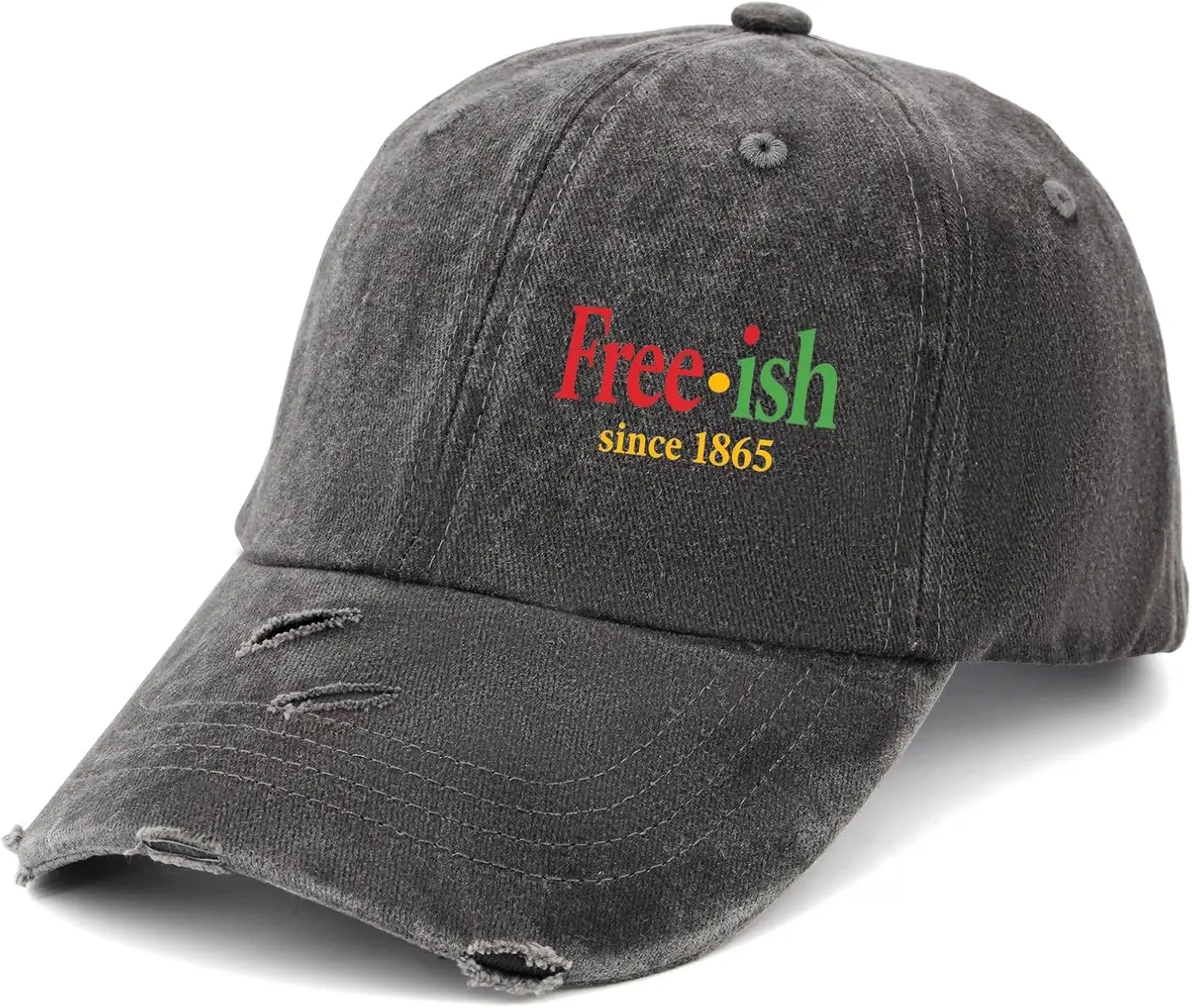 قبعة Black FreeIsh منذ عام 1865 Juneteenth للرجال عصرية مغسولة