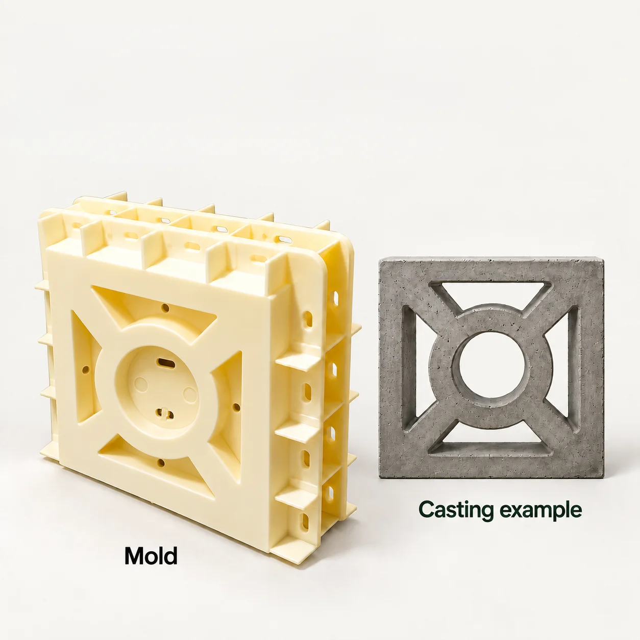 Concrete Molds Breeze Block 30x30x10cm, Easy Demold Reusable Plastic Screen Form for Garden Patio Courtyard Divider Wall Decor