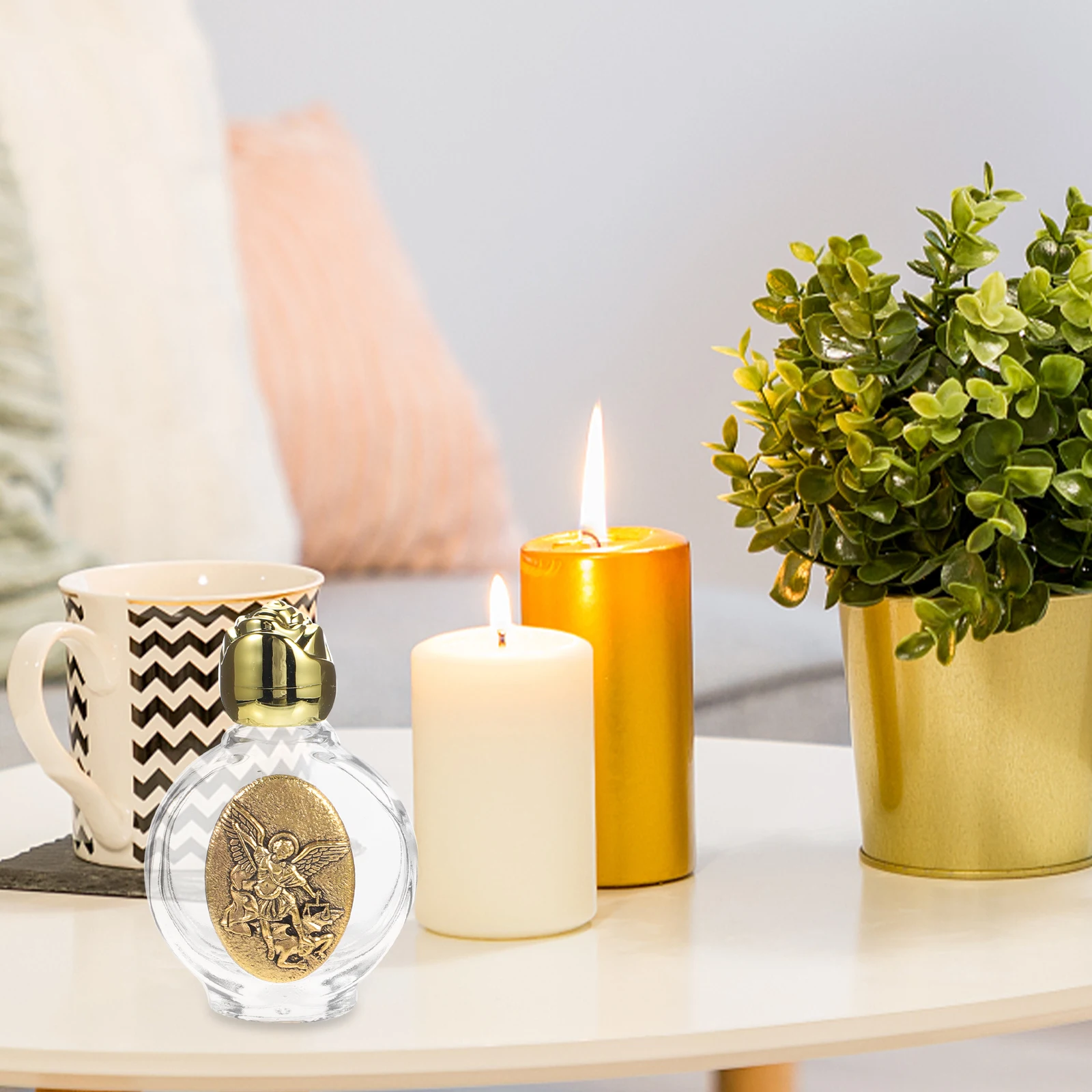 

4Pcs Tiny Glass Bottles Decorative Holy Water Flask Safe No Leak Travel Essentials Holy Water Flask Potion Bottles