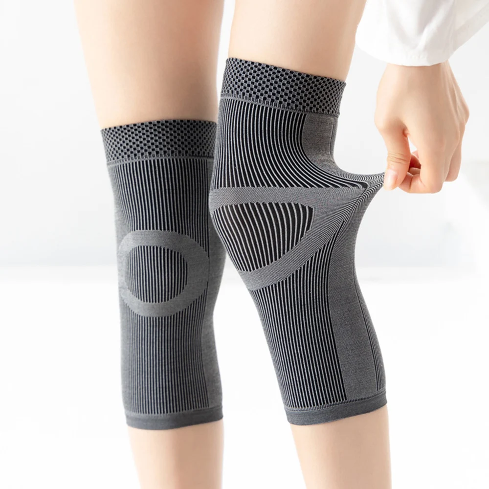 1pair Knee Pads Joint Covers Protective Sleeves Leg Warmers Knee Protection Warm Invisible And Seamless Elastic Leg Covers