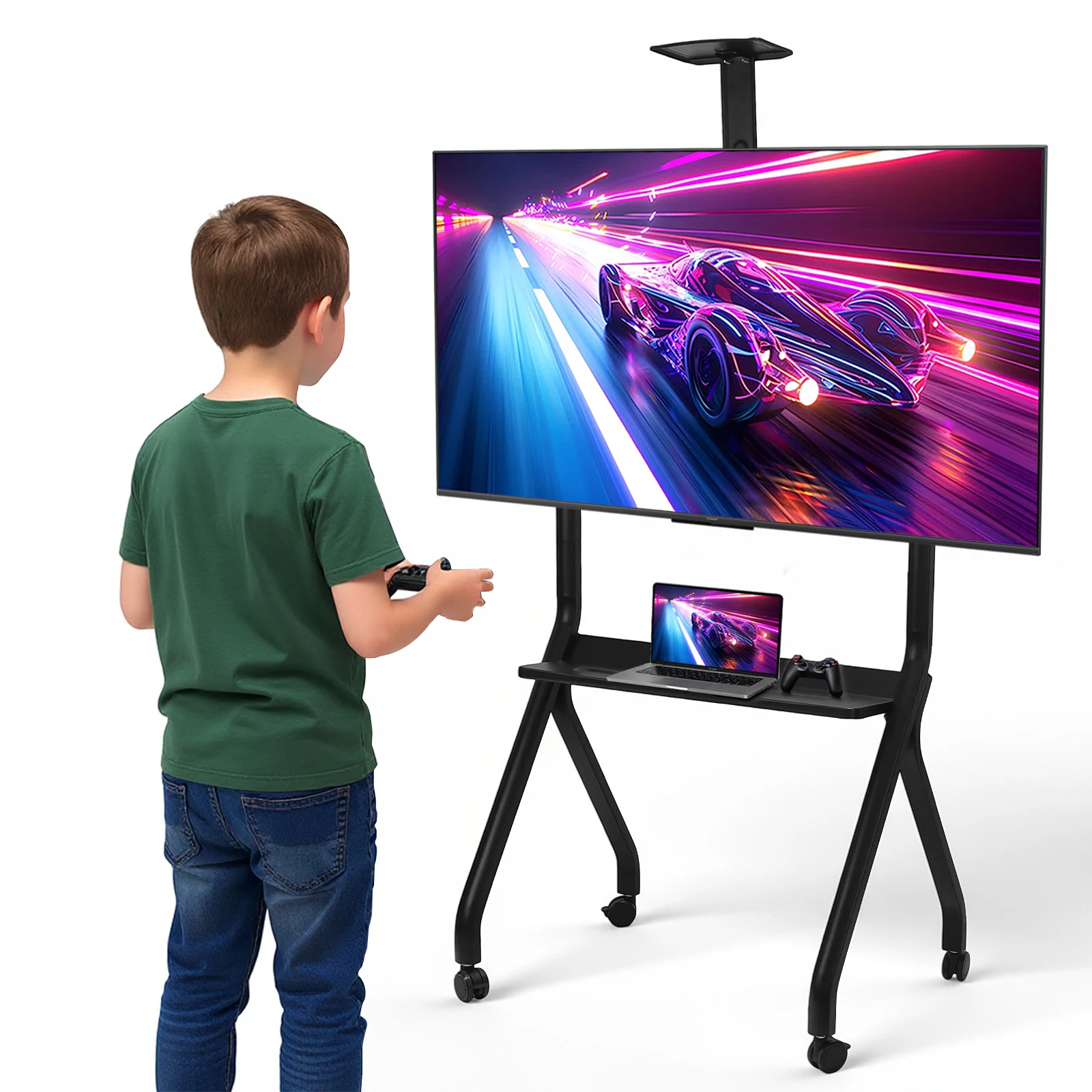 

Умная подставка для интерактивных досок и телевизоров/мониторов 42-75 дюймов, регулируемая по высоте, для электронного обучения и преподавания