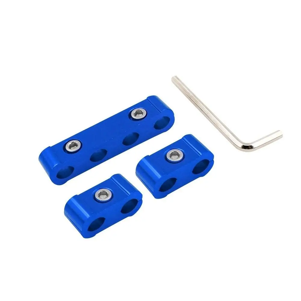 3pcs Three Dividers Spark Plug Wire Dividers Cable Management Aluminum Ignition Wire Fixing Clamps Universal Size Performance