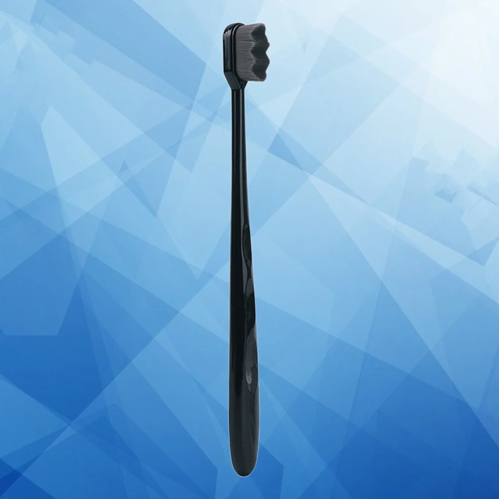 

Bristle Toothbrush Black Handle Ergonomic Non-Slip For Oral Tool Oral Cleaning Micro-Nano Teeth Care Tool