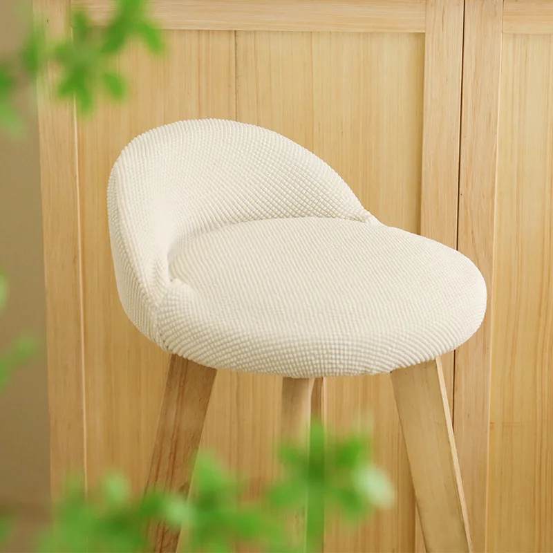 

Bar Chair Cover Cotton Dustproof Anti-Skid Elastic Jacquard Modern Wear-Resistant Bedroom Restaurant Hotel Dining Chair Cover