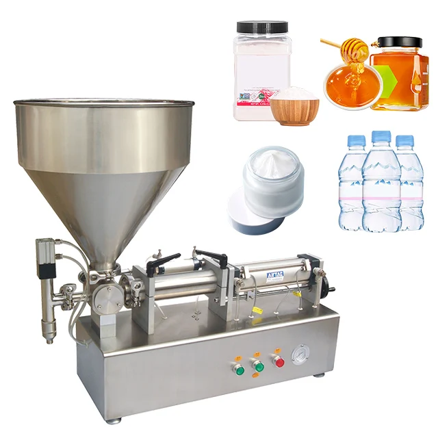 

PPF-50T HUALIAN Volumetric Liquid Honey Sugar Piston Filler for Paste Piston Filler Filling Packing Packaging Machine