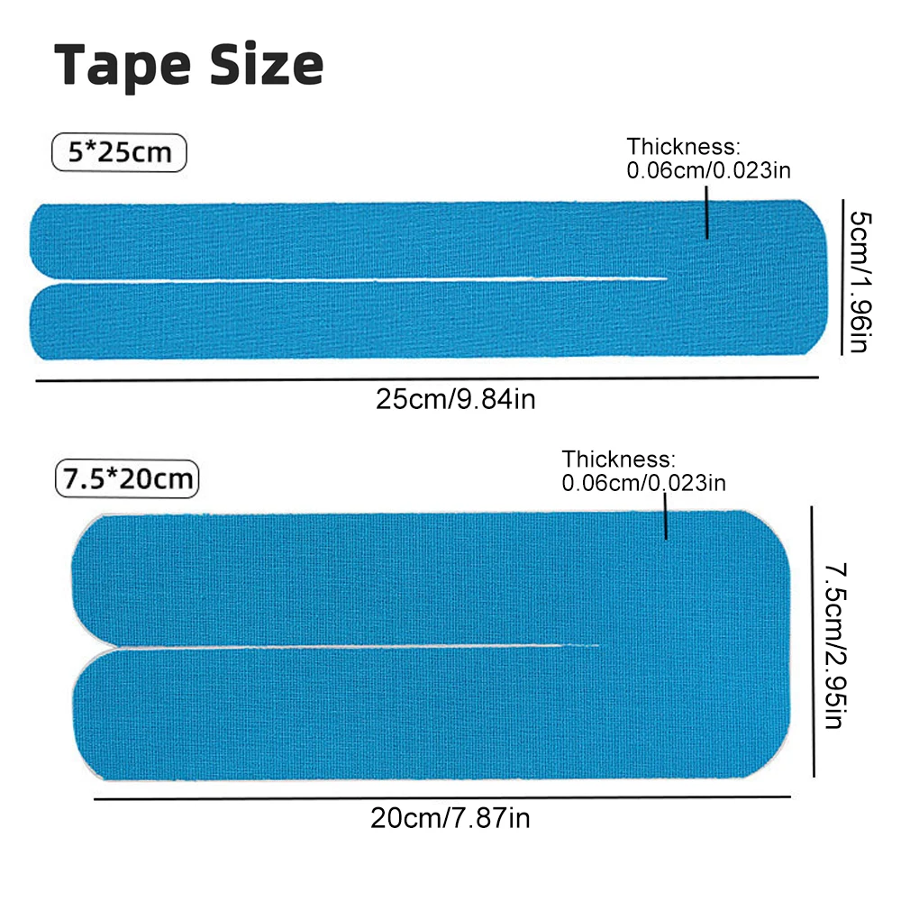 10PCS Precut Kinesiology Tape for Ankle Knee Shoulder Elbow Knees Running Any Activity Athletic Tape - Waterproof & Elastic