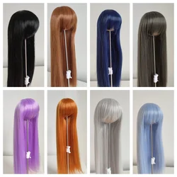 (Customized) Doll's Wig for 1/3 1/4 1/6 1/8 Bjd SD Doll Long Hair with Uncut Long Bangs Toys Dress Up Doll Accessories, No Doll