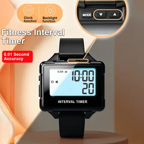 Interval Timer with Backlight,Multi-Functional Training Timer Silent/vibration Reminder 0.01s High Precision Countdown Timer
