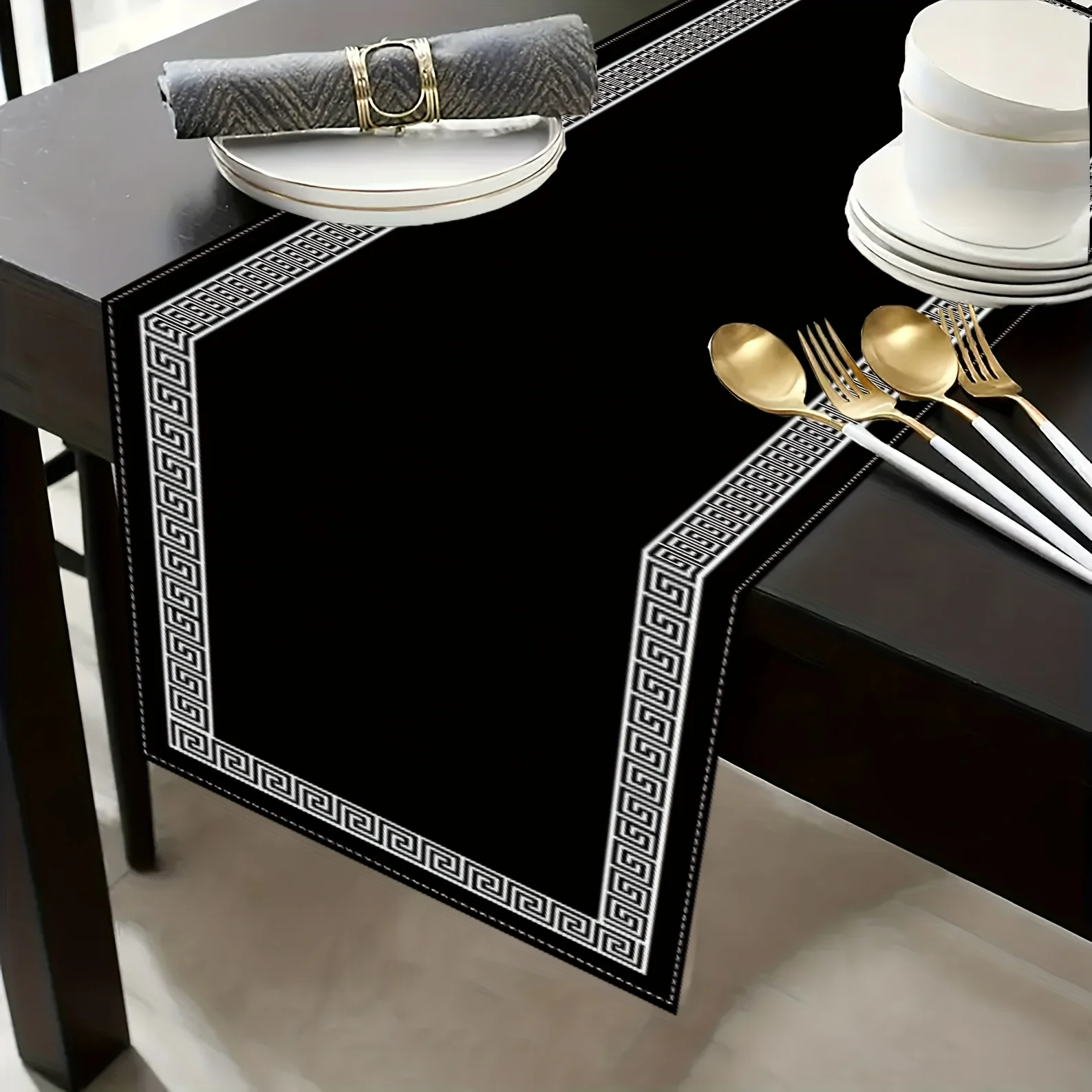 Fotografia 4: Vikama 5/7pc luxo geométrico placemat mesa bandeira conjunto restaurante café decoração high-end banquete arranjo