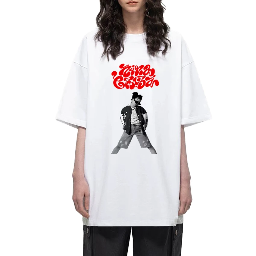 

2025 New in Nina Chuba Album Graphics Oversized black T shirt Unisex Fashion short sleeve T-shirts Men Women 100% Cotton Tops