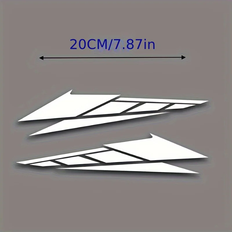 2 قطعة/المجموعة ملصق جرافيك شريطي هندسي للدراجات النارية سيارة مخصص الديكور متعدد الألوان ملحقات الدراجة #5