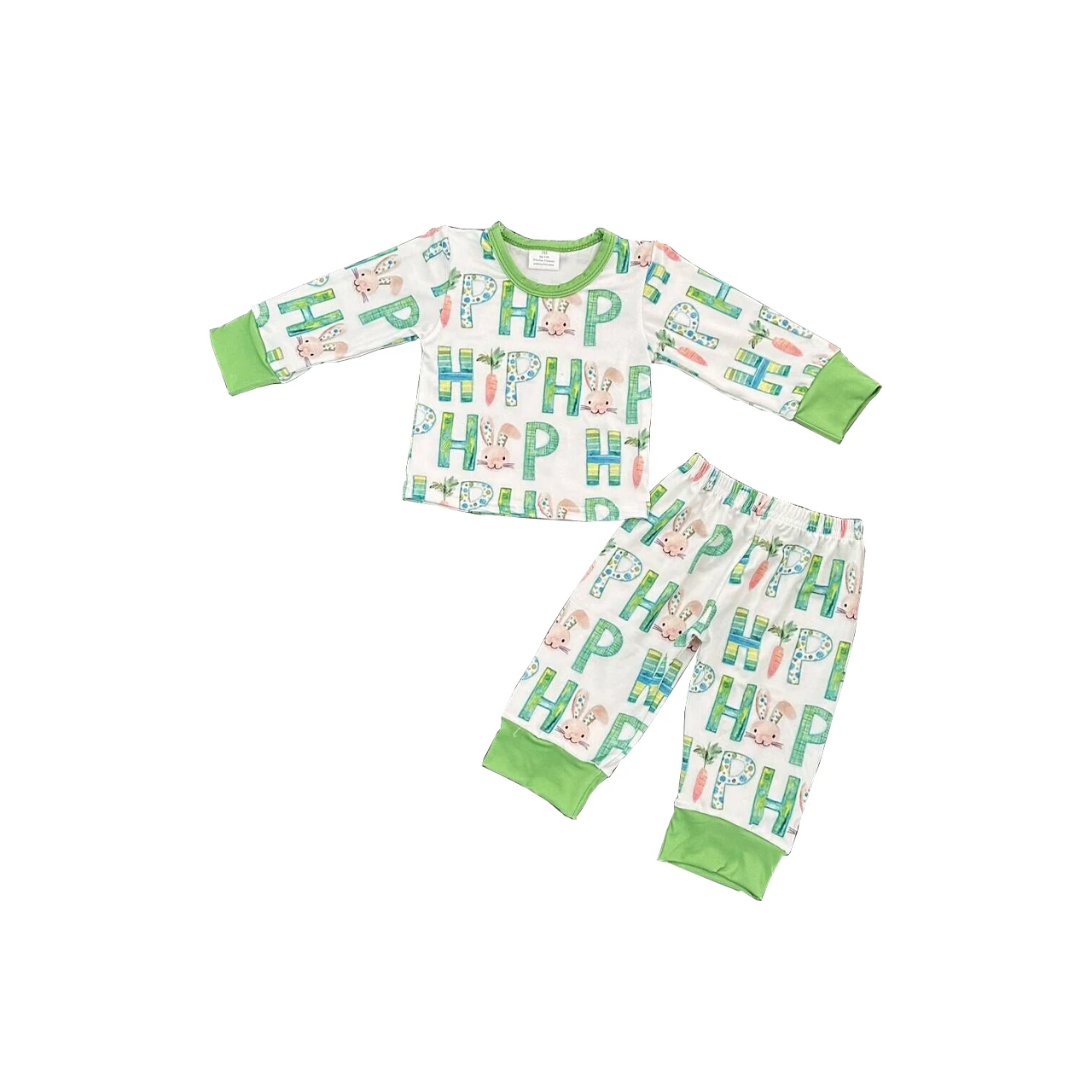 

Boutique Easter Pajamas Clothes Long Sleeve Happy Easter Bunny Sleepwear Sets