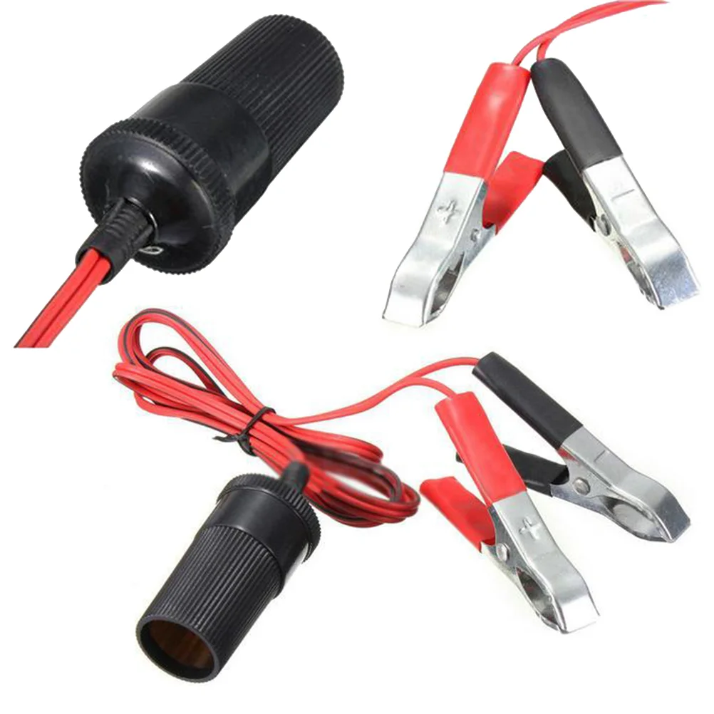 15M Car Terminal Clamp Clip-on Lighter Socket Power Adapter Car Booster Jumper Cables 12 v