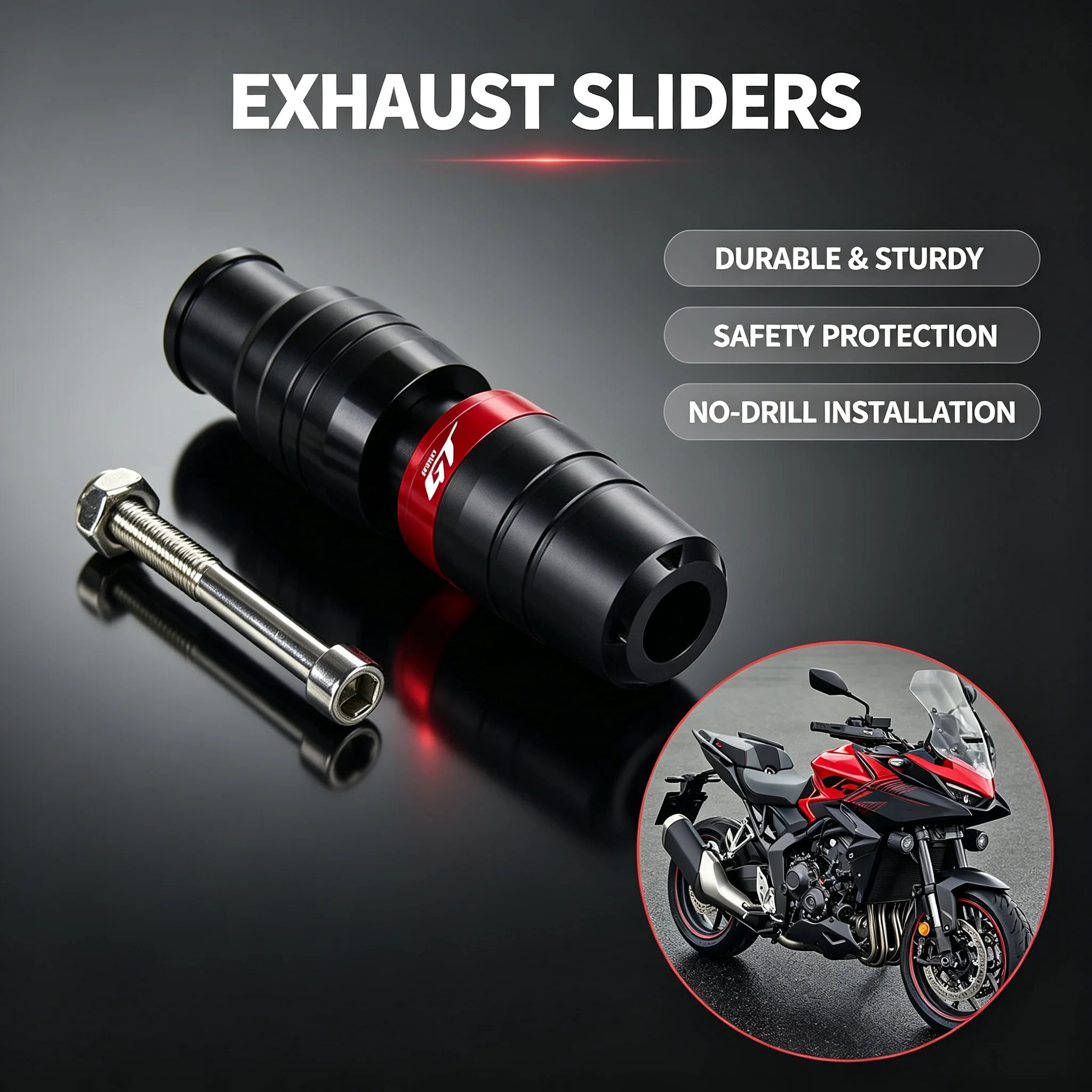 Für CB1000GT CB1000 GT CB 1000 GT 2026 2027 Teile Motorrad CNC Zubehör Sturzpads Auspuff-Slider Sturzschutz