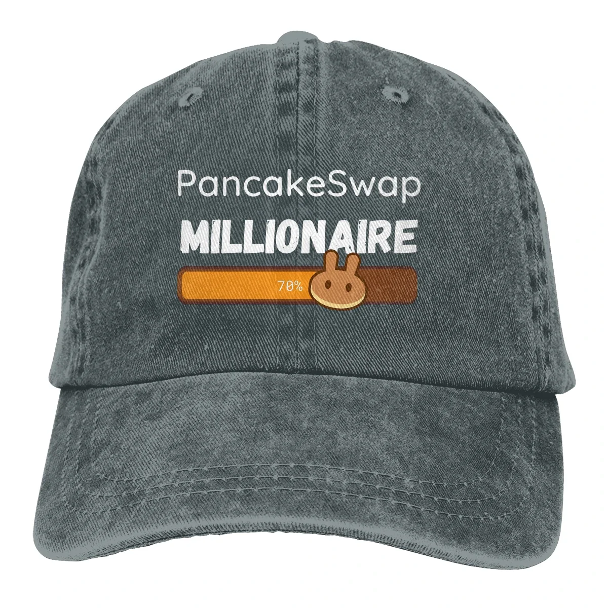 Washed Men's Baseball Cap Millionaire Trucker Snapback Caps Dad Hat PancakeSwap Cake Crypto Miners Golf Hats