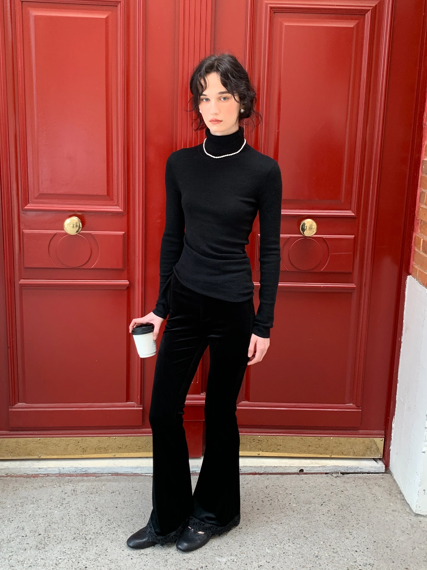 

Однотонный шерстяной вязаный свитер для женщин, простой прямой крой, длинный рукав, тонкий, для осени и зимы