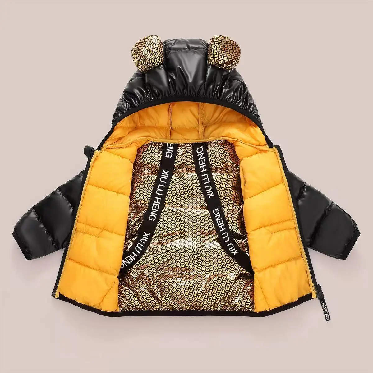 

Boys' Down Cotton Jacket Winter 2025 New Style Girls' Baby Windproof and Warm Bright Thick Coat Children's Cotton-Padded Jacket
