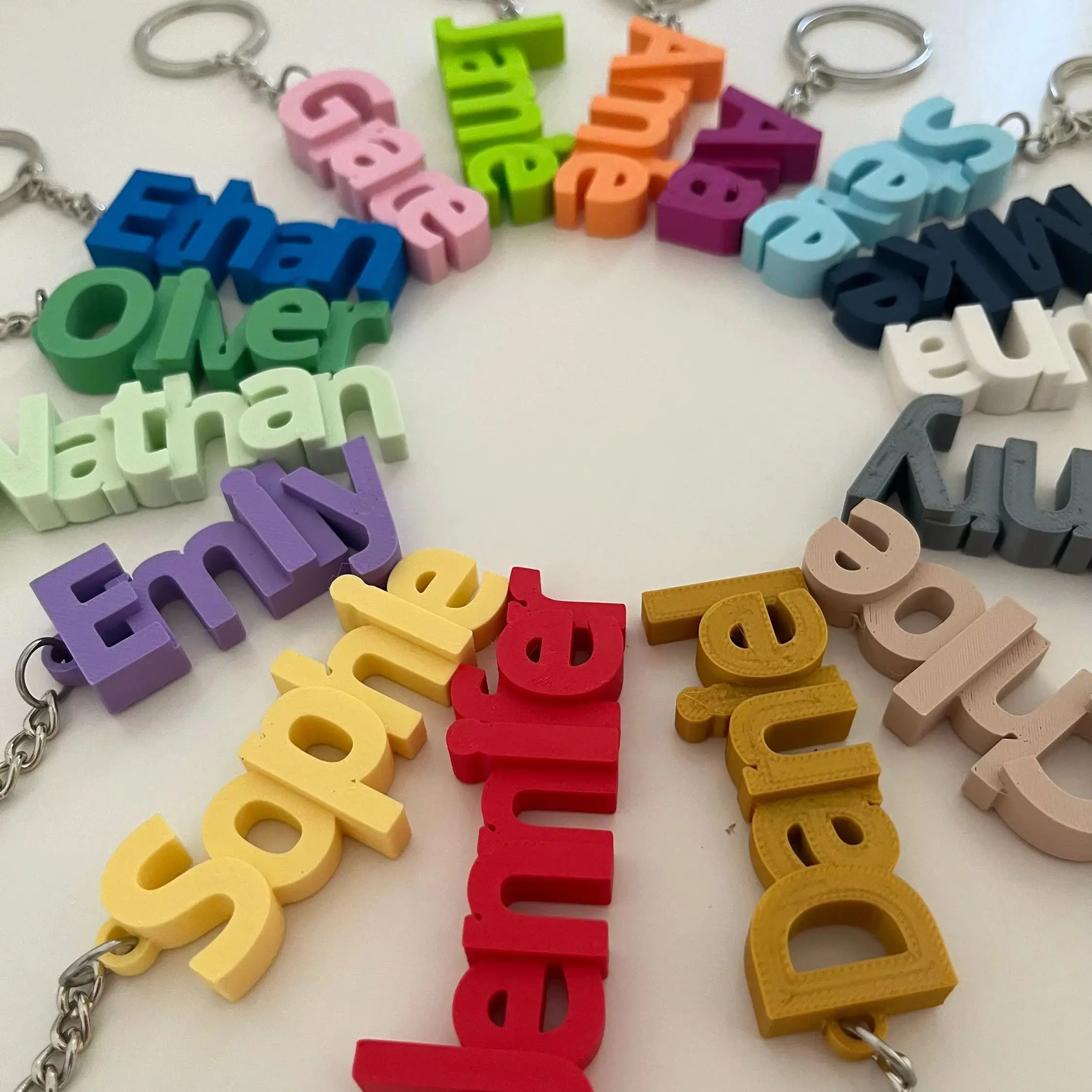 2025Versatile POD customized acrylic keychain 3D printed backpack pendant personalized name birthday gift
