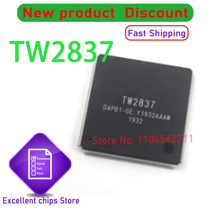 1PCS~10PCS/LOT TW2837 QFP208 IC NEW ORIGINAL CHIP
