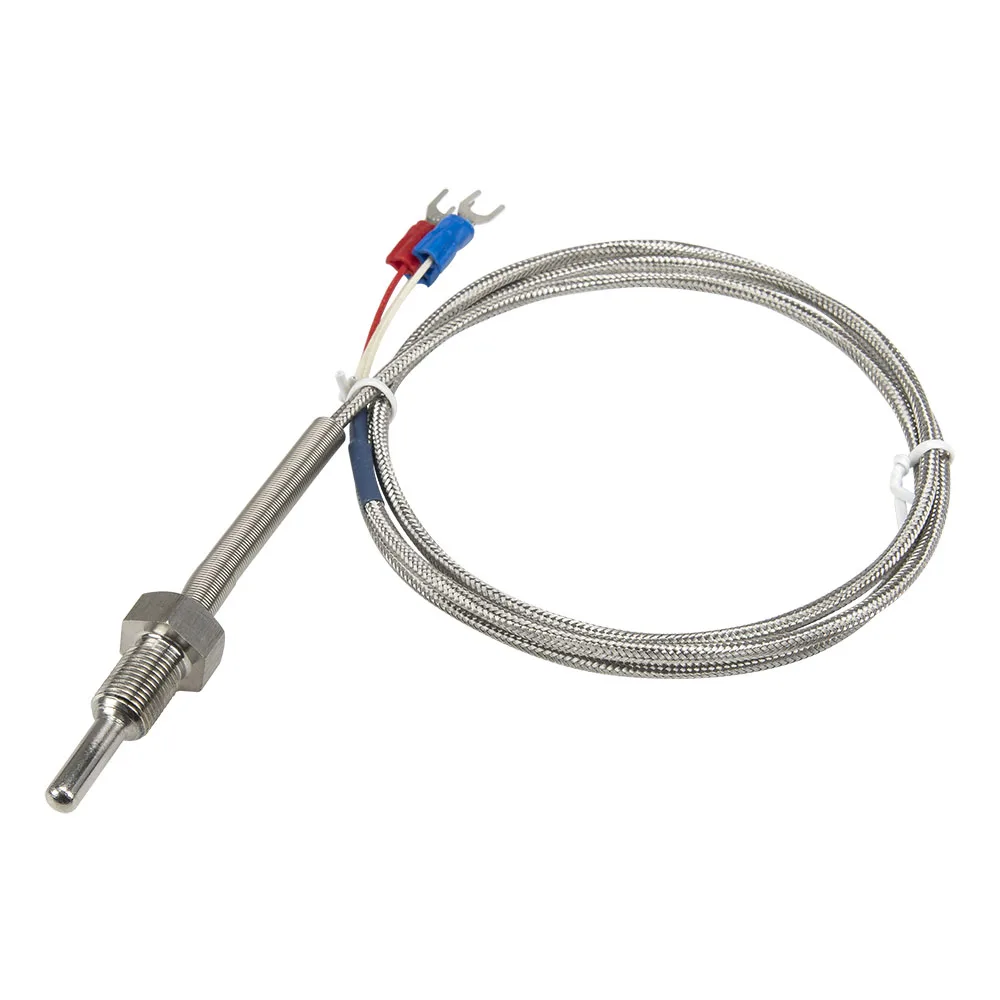 

FTARP09 PT100 type 1m metal braided cable 30mm probe head RTD temperature sensor G 1/8 1/4 inch thread