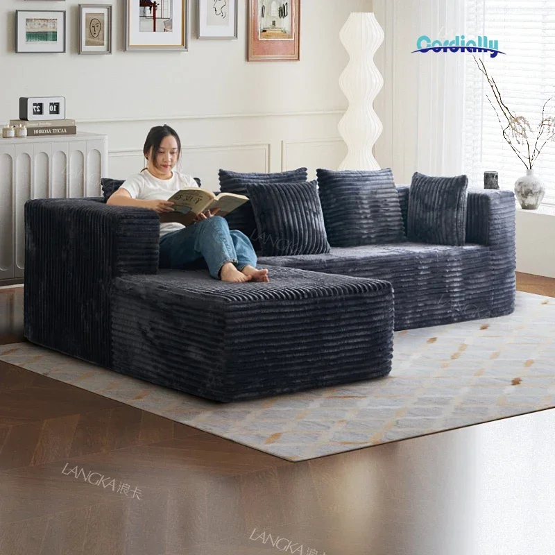 Home Furniture Living Room Fabric Compressed Sofa L Shape Bedroom Sofa Bed Couch Recliner Lounge Daybed Home Decor