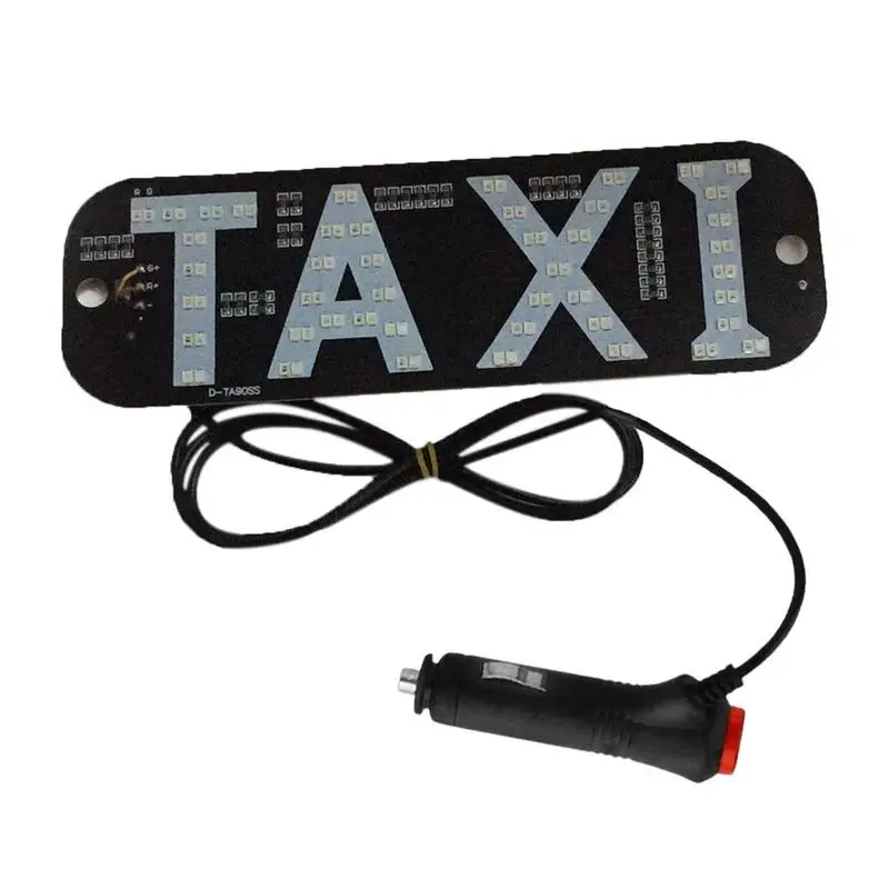 Taxi Sign Led Lamp Led Sign For Car 2 Color Changeable Taxi LED Light With DC12V Car Charger For Driver Blue Green